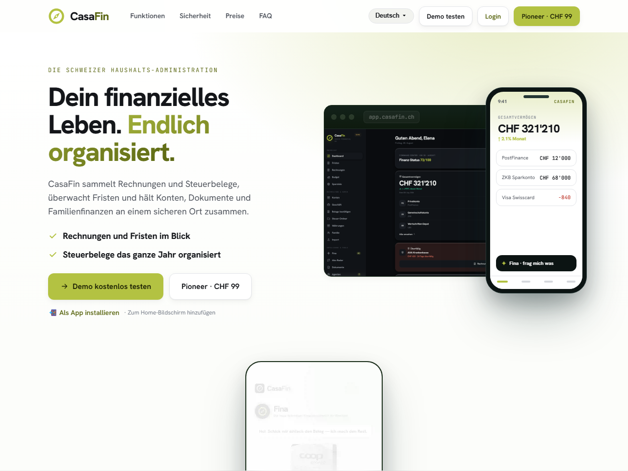 CasaFin — Swiss Financial OS